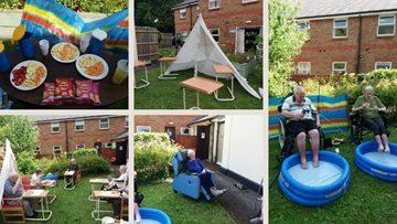 Teepees and pool paddling at Cardiff care home